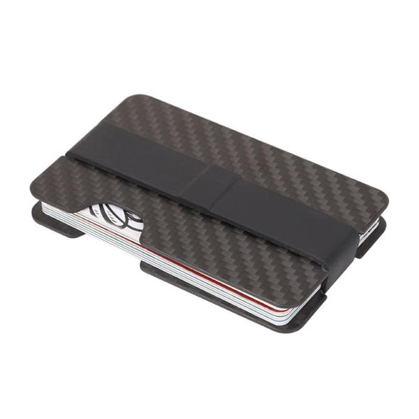 

card holders stainless steel coin purse case aluminum alloy metal rfid holder, Brown;gray