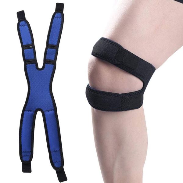 

elbow & knee pads 2021 adjustable patella tendon strap kneepad support professional protector pad belted sports brace outdoor sport, Black;gray