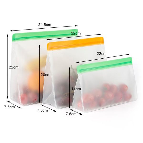 

storage peva containers set stand up fresh bags zip silicone reusable lunch fruit leakproof cup er vegetable bowl