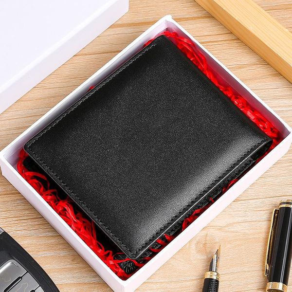 

wallets 2021 fashion genuine leather men wallet with coin bag small money purses dollar slim purse design for male, Red;black