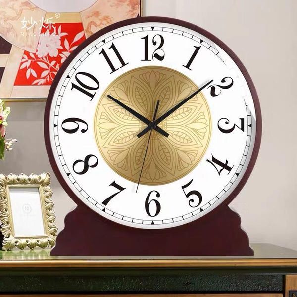 

desk & table clocks nordic luxury clock wooden large silent bedroom deskroman numerals relogio mesa home decor ac50tc
