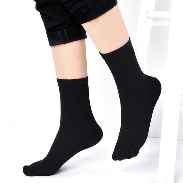 

men's socks toe men and women five fingers breathable cotton sports running solid color black white grey blue coffee khaki
