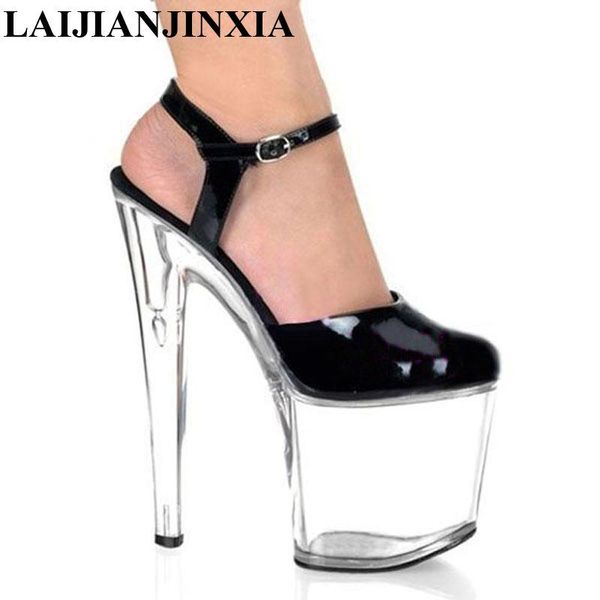 

black 15cm super high heel sandals platforms pole dance / performance star model shoes, wedding shoes