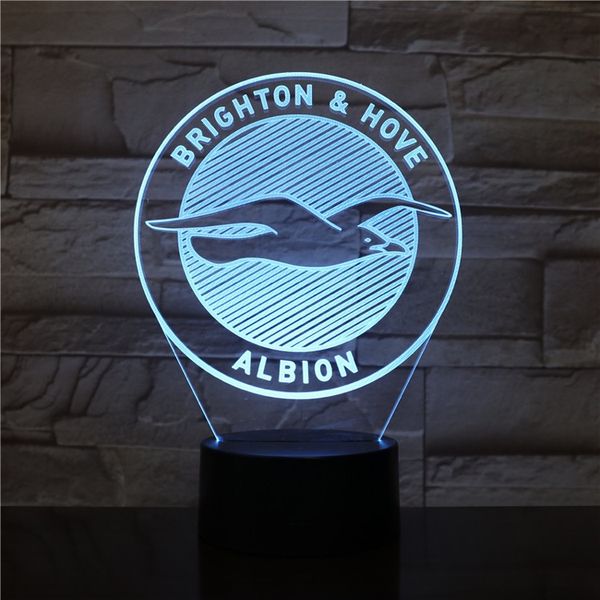 

plug in night light 3d led acrylic desk lamp england football club logo nightlight soccer fans kids gift party decor app control