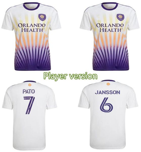 

mls 22 23 orlando sc soccer jerseys city 2022 2023 jansson pato kara pereyra f. perea football shirts home away thailand quality u, Black;yellow