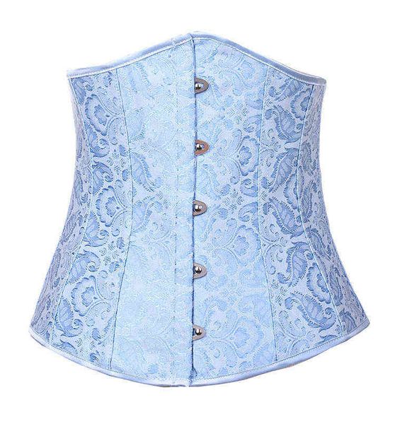 

waist tummy shaper sky blue jacquard girdle band body shaping waist closure corset