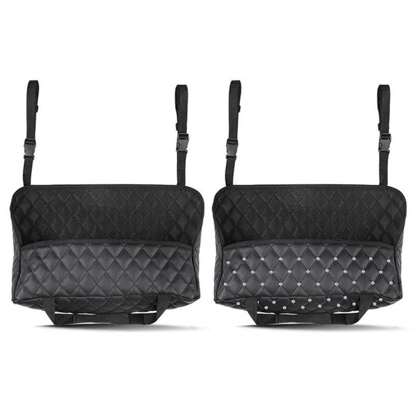 

car handbag holder leather seat back organizer mesh large capacity bag net 781b