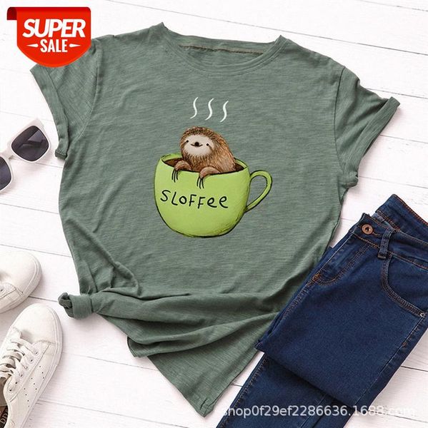 

women's loose round neck short-sleeved cotton t-shirt #ti24, White