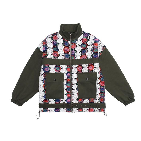 

men's jackets men streetwear zipper jacket embroidery hip hop coat, Black;brown