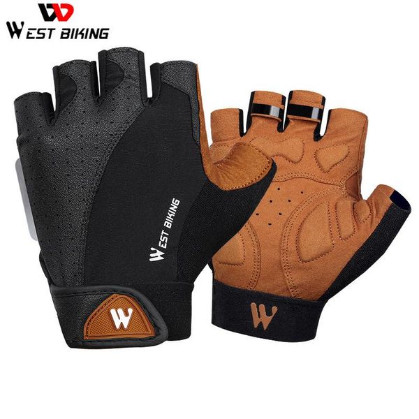 

cycling antislip gloves men women half finger breathable anti- sports mtb bike guantes moto m293, Black
