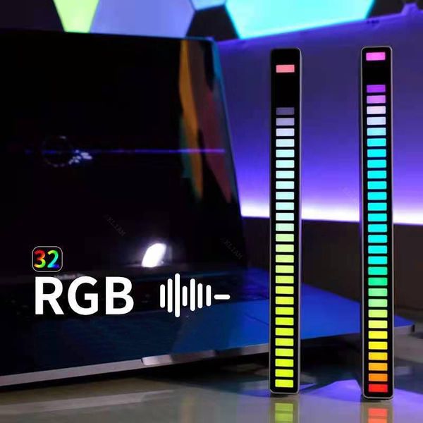 

night lights rgb led strip light lamp sound control pickup rhythm music atmosphere colorful ambient for room car