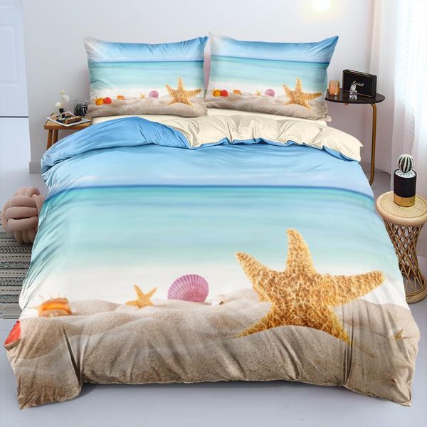 

bedding sets 3d sandbeach bed linen duvet cover set quilt case and pillow shams 140x210cm king  full twin size bedspreads