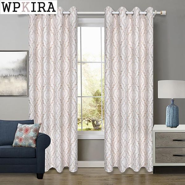 

curtain & drapes jacquard geometric curtains for living room thick drape window kitchen shade finished product grommet eyelets s042#d
