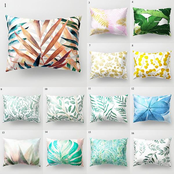 

pillow case fashion tropical plants leaves pillowcases print cushion cover colorful home pillowcase sofa decoration 30x50cm cases
