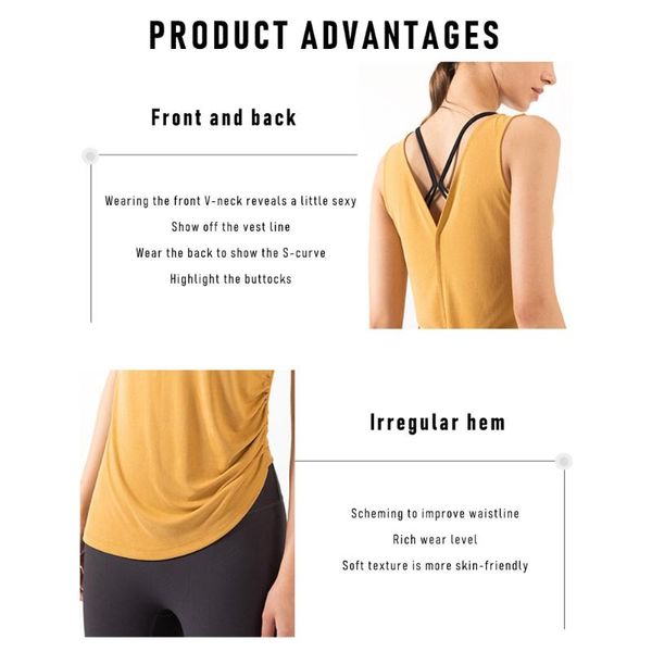 

yoga outfit double-sided sports vest outdoor running fitness breathable beautiful back clothes women wear tanks & camis