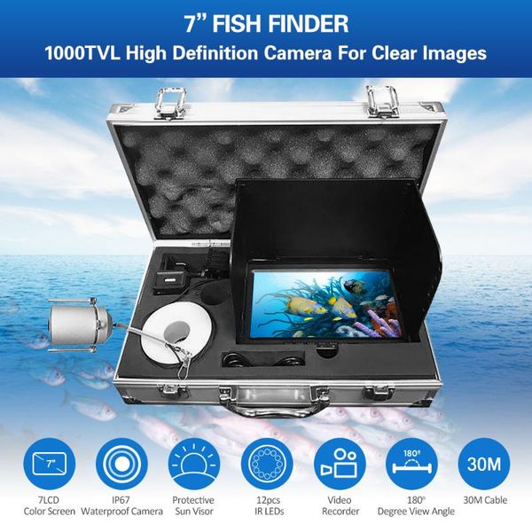 

7inch monitor fish finder 1000tvl underwater fishing camera 180 degrees