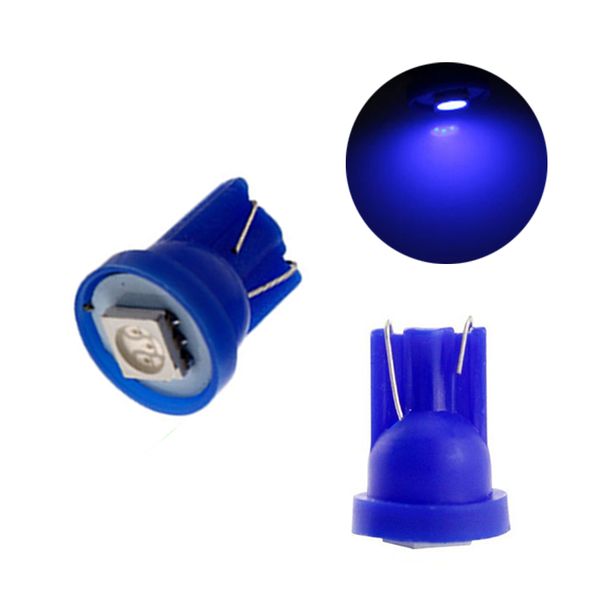 

50pcs auto blue t10 5050 1smd led bulbs for car clearance lamps instrument lights dome trunk license plate light 12v