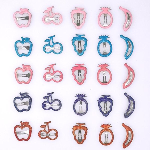 

hair accessories kids fruits animal baby girl bows clips bow, Slivery;white