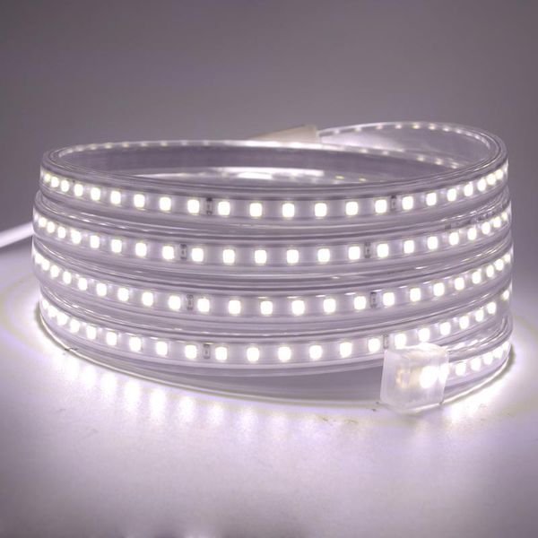 

strips super bright led strip light 120led 220v waterproof 2835 high safety flexible ribbon with eu plug lamp home decoration