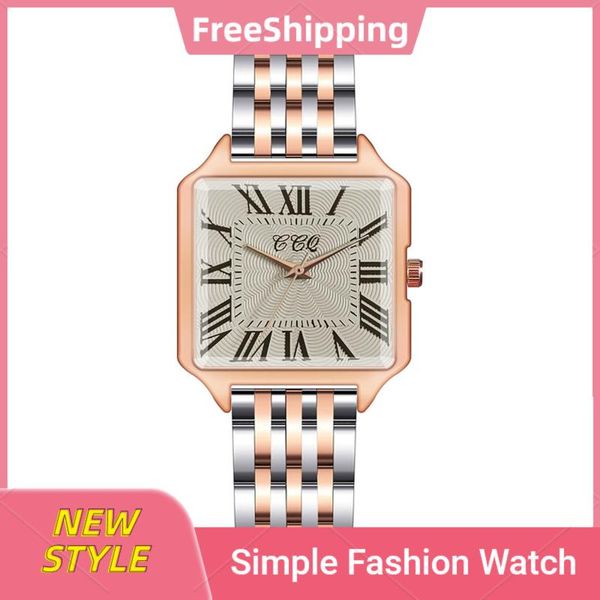 

wristwatches casual women romantic starry sky wrist watch fashion stainless steel belt with simulated quartz rectangle, Slivery;brown