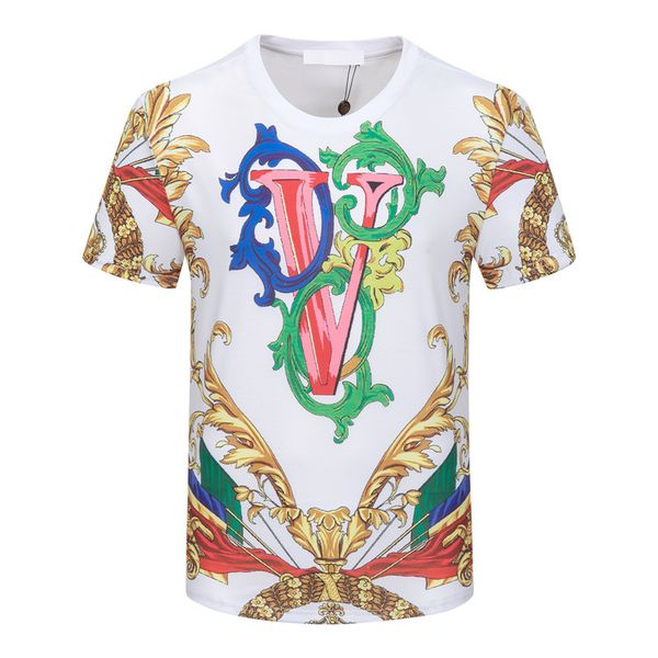 

transport of high-quality cotton t-shirts summer, 2021, european and american short-sleeved t-shirt fashion and casual printed m--3xl, White;black