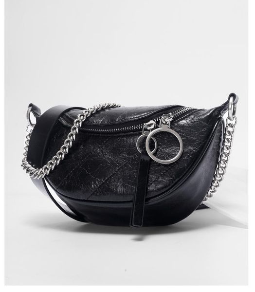 

designed fanny pack women's waist bags chain strap crossbody chest bag cow leather nerka bg550
