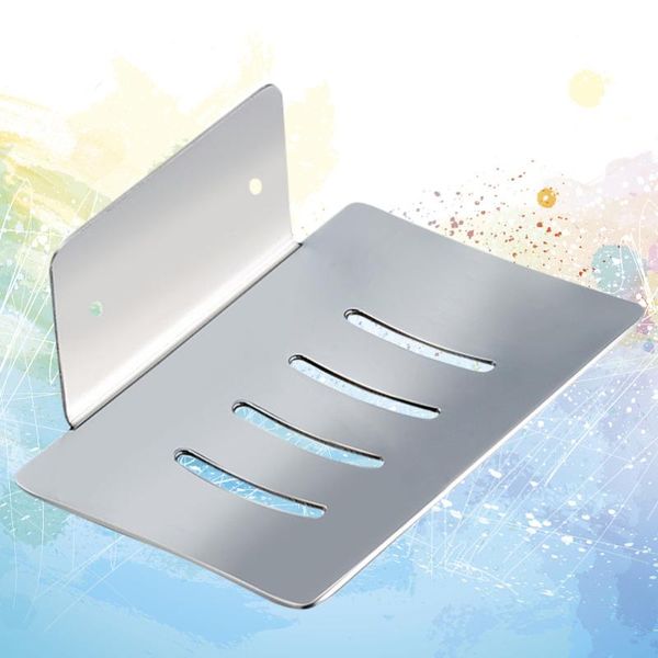 

soap dishes stainless steel rack draining board practical wall mounted bathroom storage box (punch)