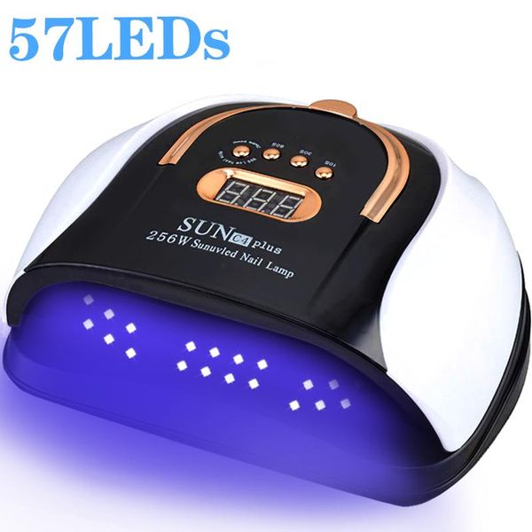 

nail art equipment 57leds uv led dryer lamp with auto sensor for gel varnish polish drying professional manicure machine, Silver
