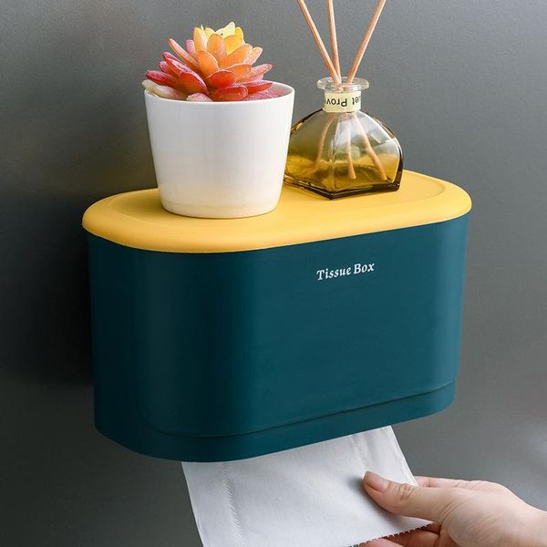 

toilet paper holders creative tissue box shelf punching-holder waterproof