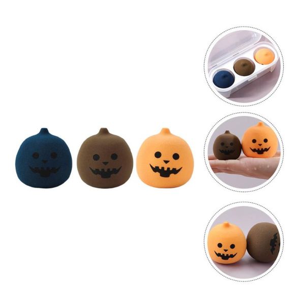 

sponges, applicators & cotton 3pcs beauty makeup egg pumpkin modeling puff gift