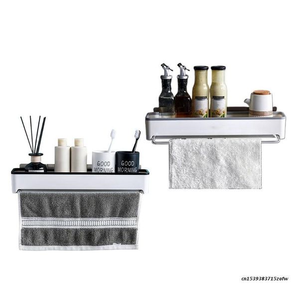 

towel racks storage rack wall mounted holder stainless steel space saving bathroom items bedroom kitchen organizer accessories