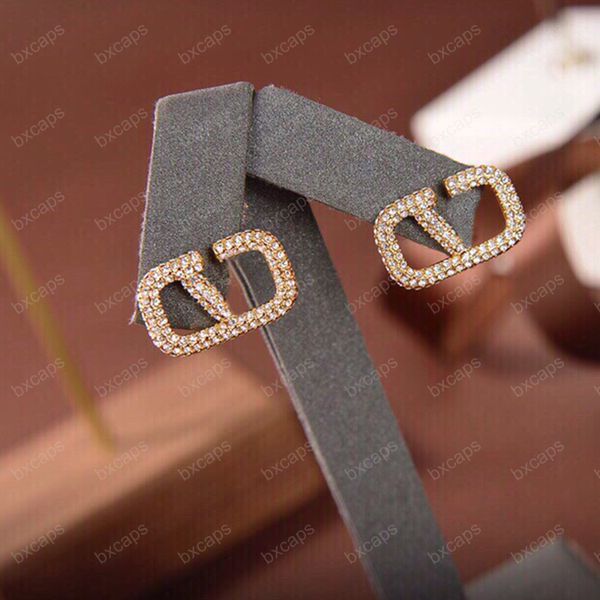 

diamond designer earrings square v for women earring luxurys designers gold hoop stud earrings gift d2112164z, Golden;silver