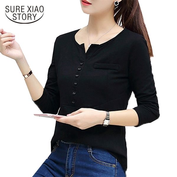 

women long sleeved blouses casual slim clothing solid plus size d204 30 210506, White
