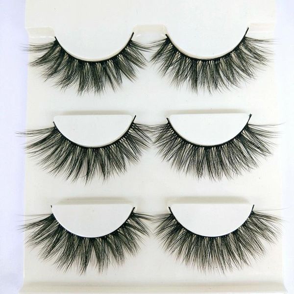 

boxes 3 pairs soft natural long lashes cross messy 3d false eyelashes stage makeup fake wholesale1