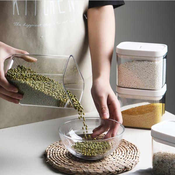 

storage bottles & jars food jar grain sealed can refrigerator transparent container box dry goods tea tank for kitchen