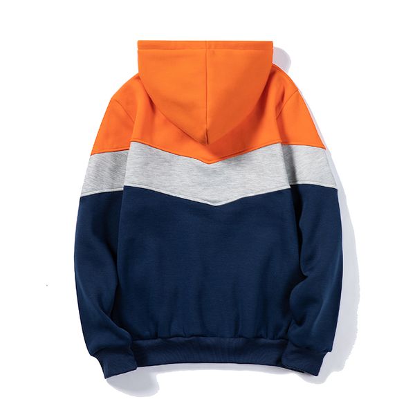 

men's hoodies & sweatshirts autumn winter men hooded pullover high street patchwork fleece hoodie warm women sweatshirt brand, Black