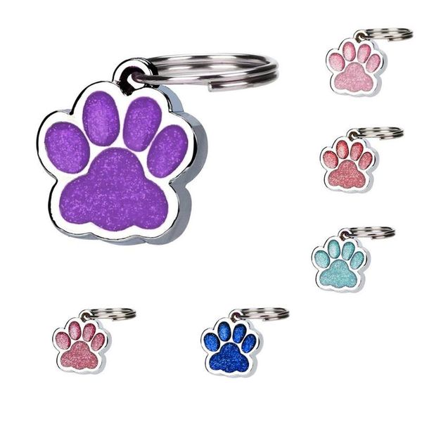 

cat collars & leads personalized dog tags engraved puppy pet id name collar tag pendant accessories bone/ glitter