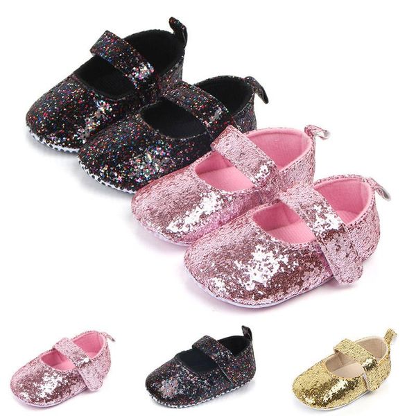 

first walkers baby girls bling walker princess shoes born girl soft soled sequin crib footwear infant fashion casual nbb0128