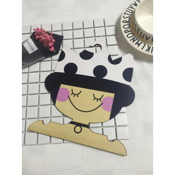 

laundry bags clothes coat hanger cute cartoon children wood for kids child room decoration anti-slip home supplier