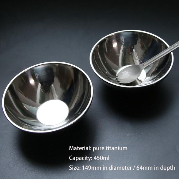 

camp kitchen titanium bowl double insulated healthy soup rice