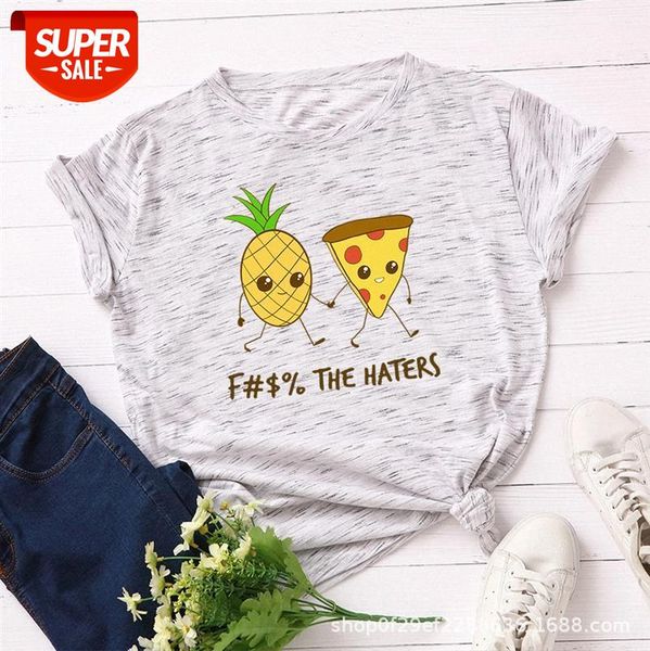 

women's loose round neck short-sleeved cotton t-shirt t169 #af1d, White