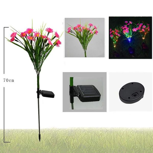 

solar lamps led lamp flower light garden decoration chrysanthemum outdoor colorful