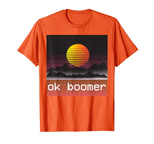 

ok boomer otaku vaporwave art aesthetic retro 80s 90s t-shirt, White;black