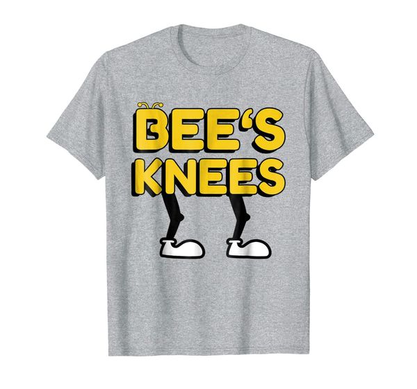 

bee's knees t-shirt funny cool saying tee, White;black