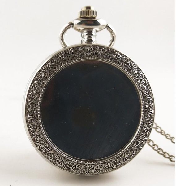 

pocket watches 100pcs/lot vintage carved quartz watch flip flop men women gift necklace wholesale, Slivery;golden