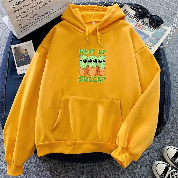 

women's hoodies & sweatshirts funny oversized sweatshirt streetwear women aesthetic punk clothes cactus print graphic cartoon, Black