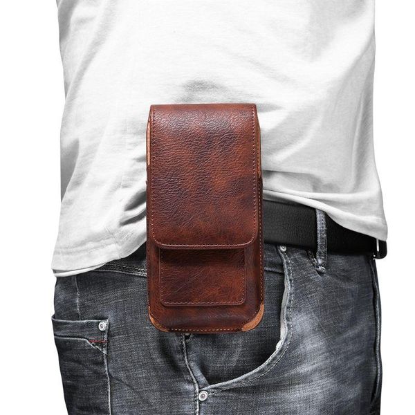 

waist bags men pu leather belt bag small hook fanny hip bum pack