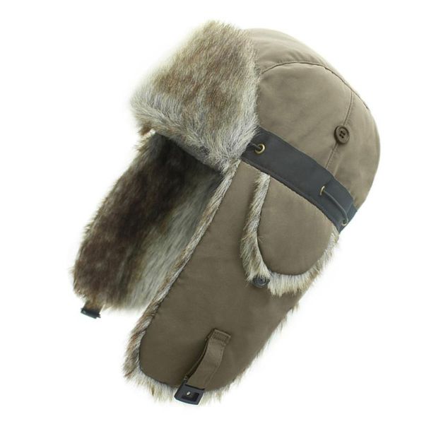 

trapper hat winter thicken fleece ski with ear flaps warm outdoor adjustable headdress for hats, Black;white