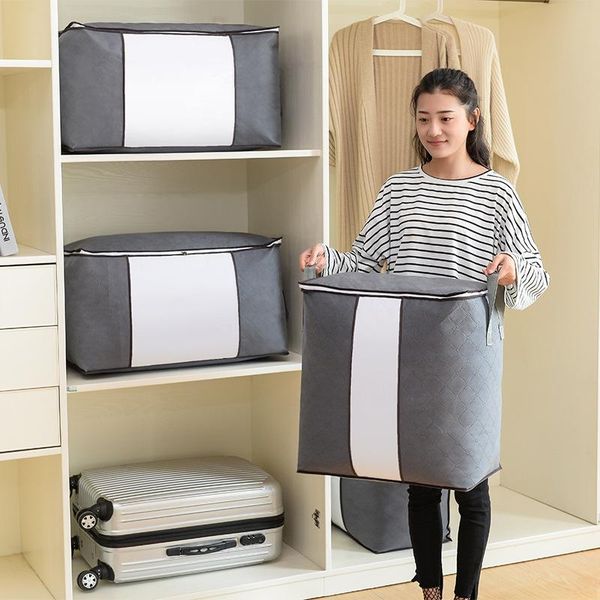 

clothing & wardrobe storage non-woven quilt clothes bag moisture-proof dust-proof finishing packing moving household