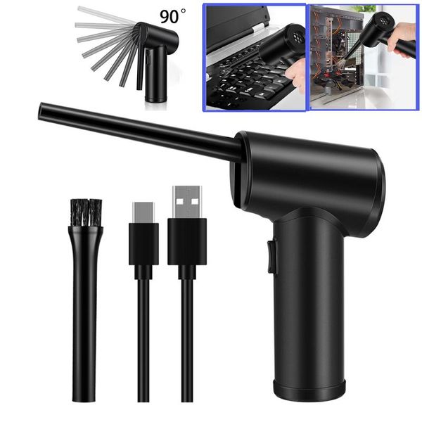 

smart home control cordless air duster compressed blower vacuum cleaner for computer keyboard car camera cleaning 60w recharge